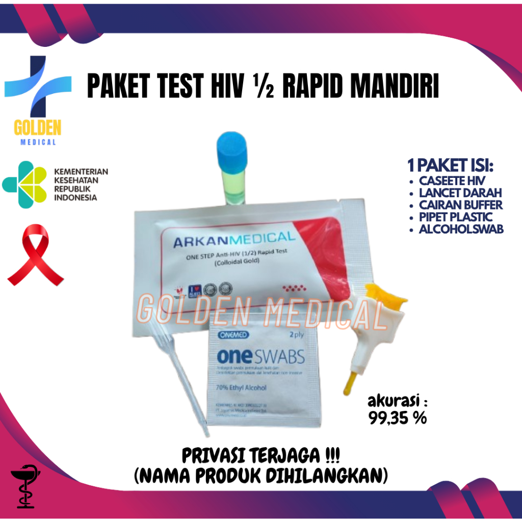 Paket Tes HIV mandiri Onestep Merk Arkan Medikal