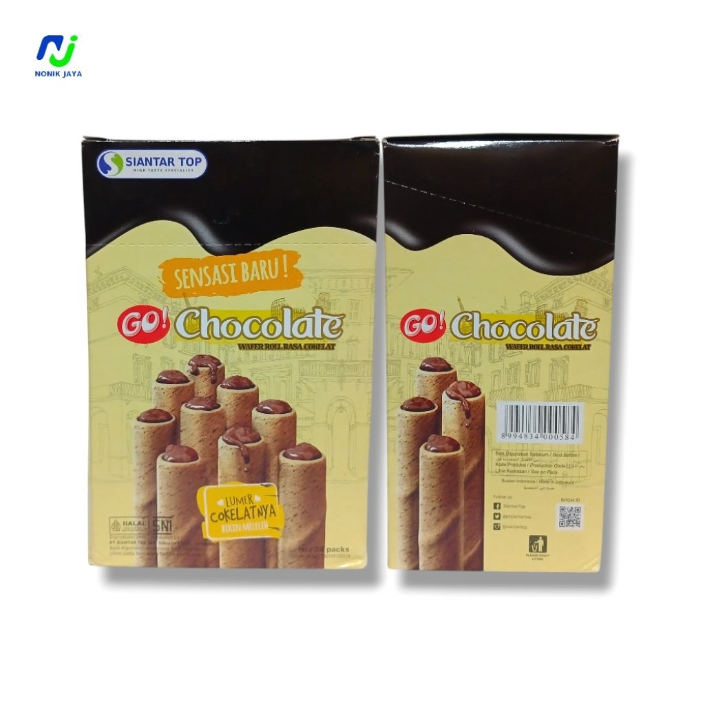 

Go Chocolate Wafer Roll Rasa Cokelat Box Isi 24 Pcs@6gr_SIANTAR TOP