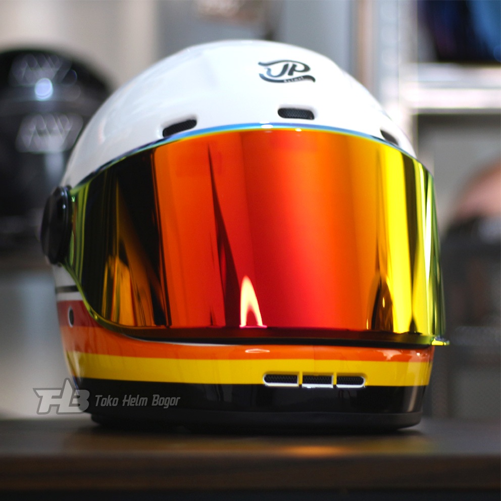 HELM RETRO JP ROKR R1 BROKEN WHITE | HELM JPX RETRO FULLFACE