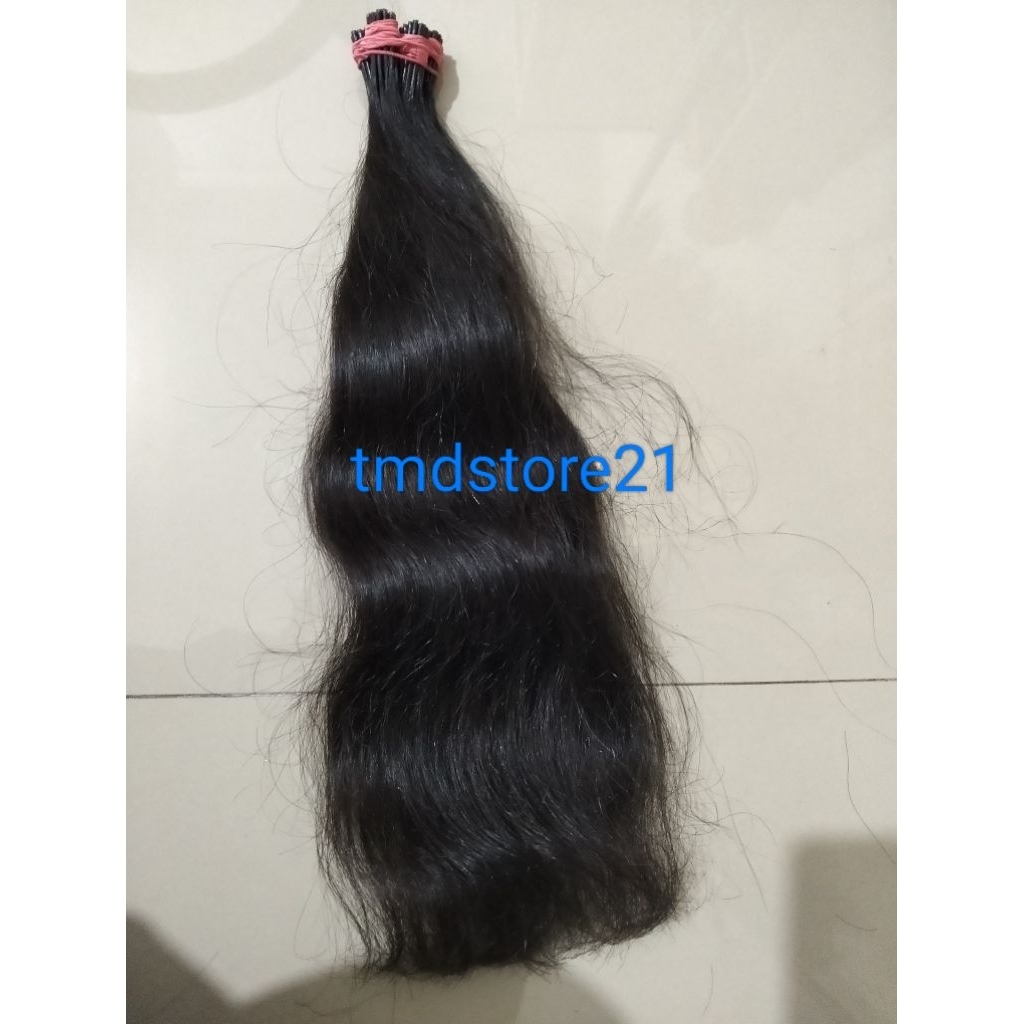 45cm rambut sambung extension/hair extension 100% rambut asli/rambut sambung extension asli