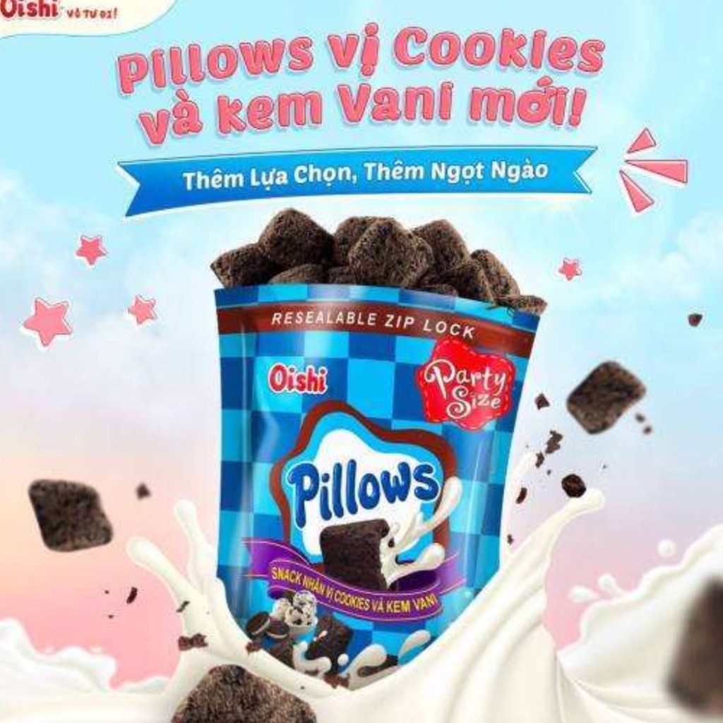 

Oishi Pillows Cookies n Cream (ready stock/tdk ada di indo)