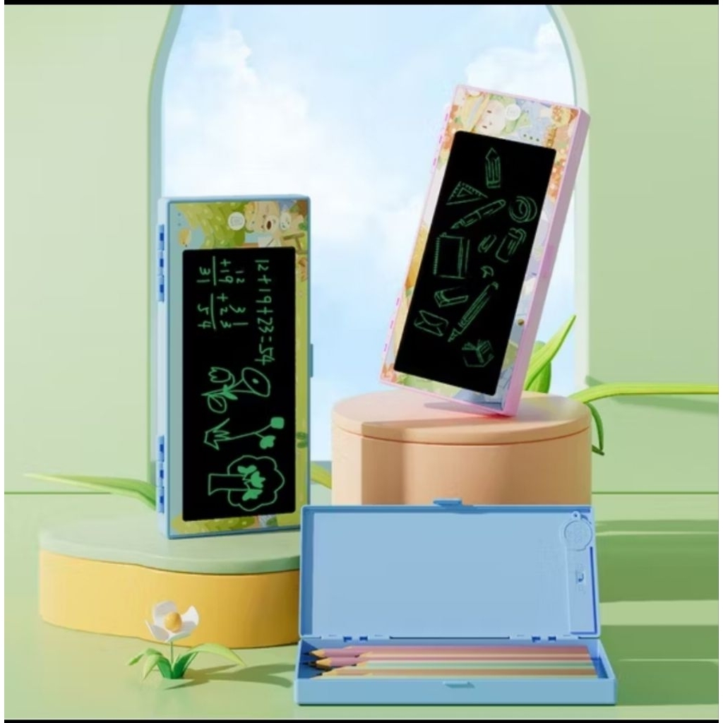 

Kotak Pensil Karakter Kartun 2 in 1 Dengan LCD Writing Pad