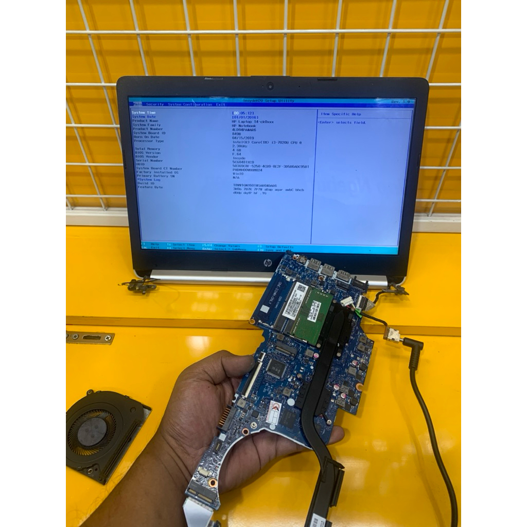 mainboard mobo hp14-ck0007TX INTEL CORE I3-7020 vga radeon R5