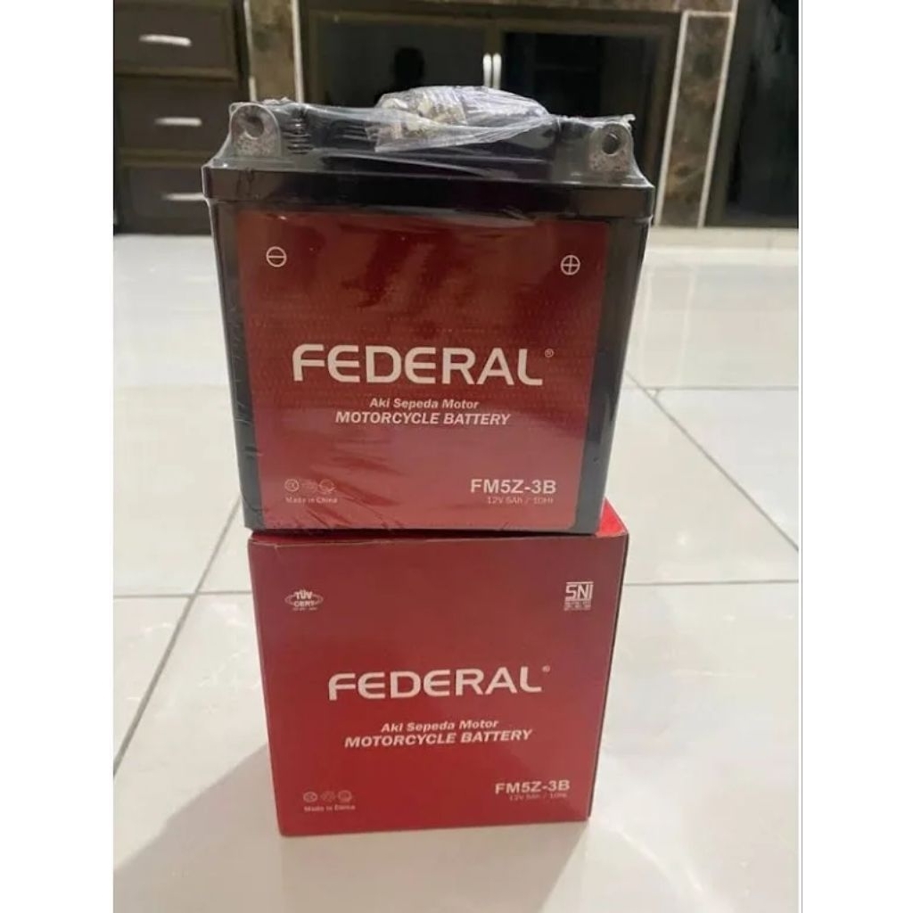 Aki FULL kering FEDERAL FMZ-3B grand, mio sporty, vega ZR, jupiter kualitas original