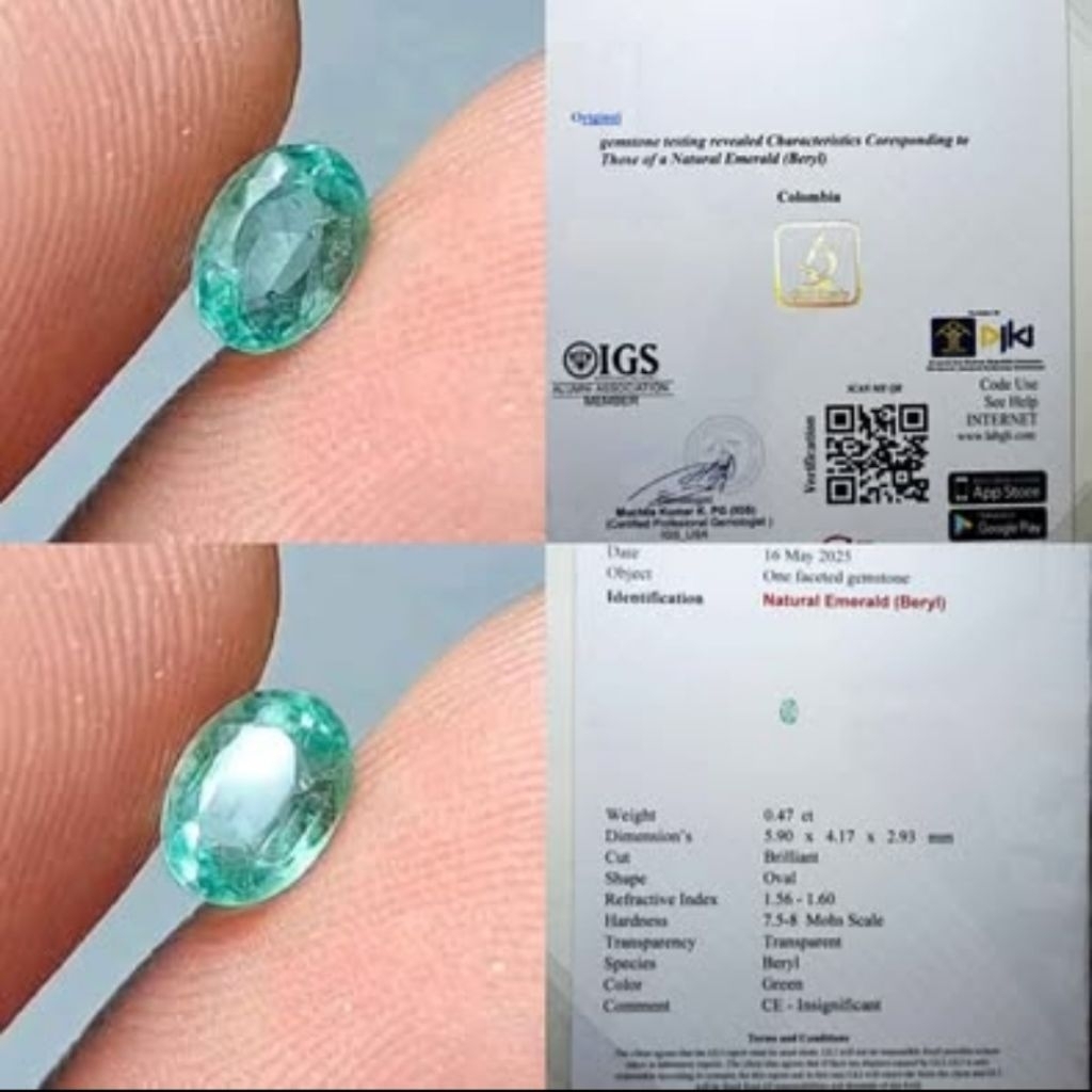 Natural Emerald Beryl Colombia Insignificant