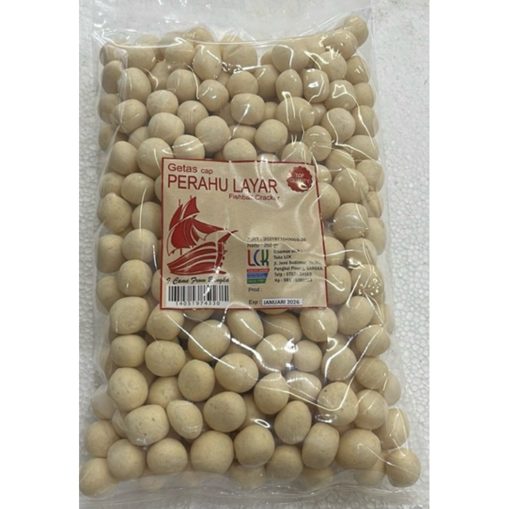 

Getas kerupuk rasa ikan cap perahu laya dari toko LCK