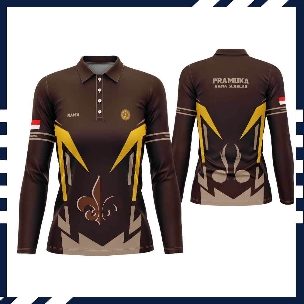 Baju Pramuka | Kaos Pramuka Pria Wanita | Baju Guru Pramuka | Jersey Pramuka Pembina Fullprint