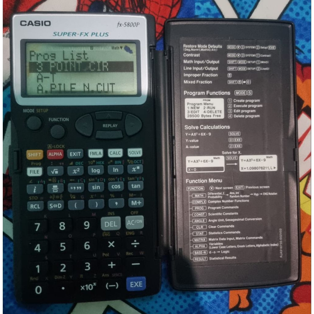 

kalkulator Casio fx5800p seken full program