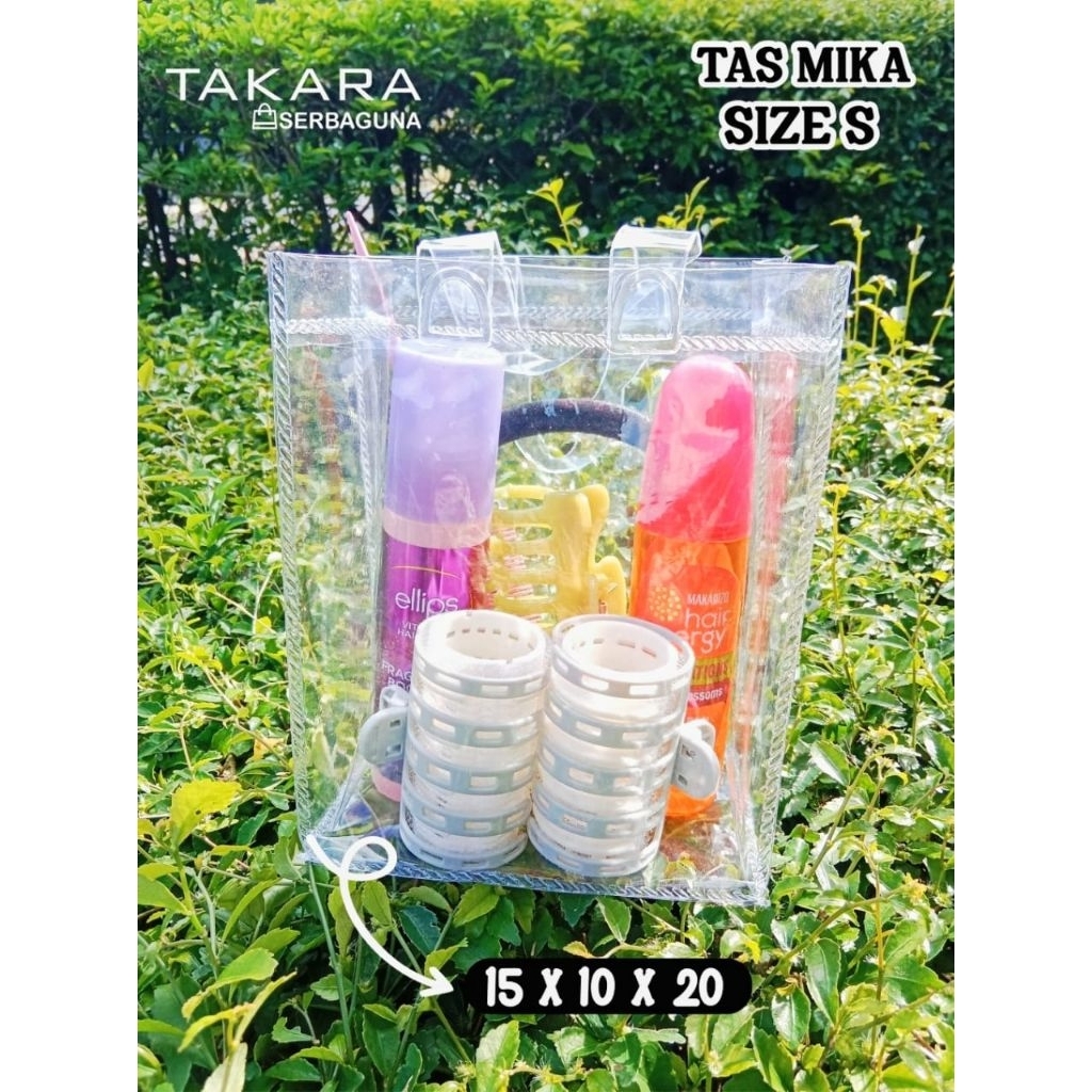 

Tas Mika PVC Transparan / Tas Mika Serbaguna / Tas Mika Hampers / Totebag Goodiebag Souvernir Kado Ulangtahun Organizer