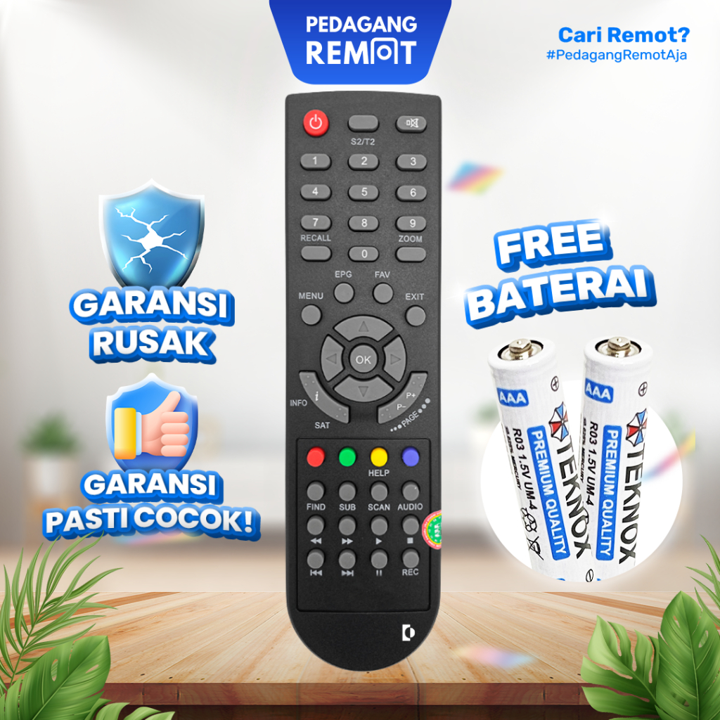 Remot Receiver Parabola Tanaka Nusantara TN-01 4K HD / Transvision Nusantara HD KU / C Band Original