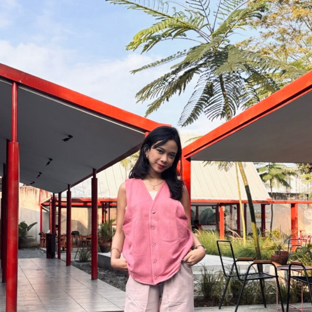 [preloved] cardigan pink