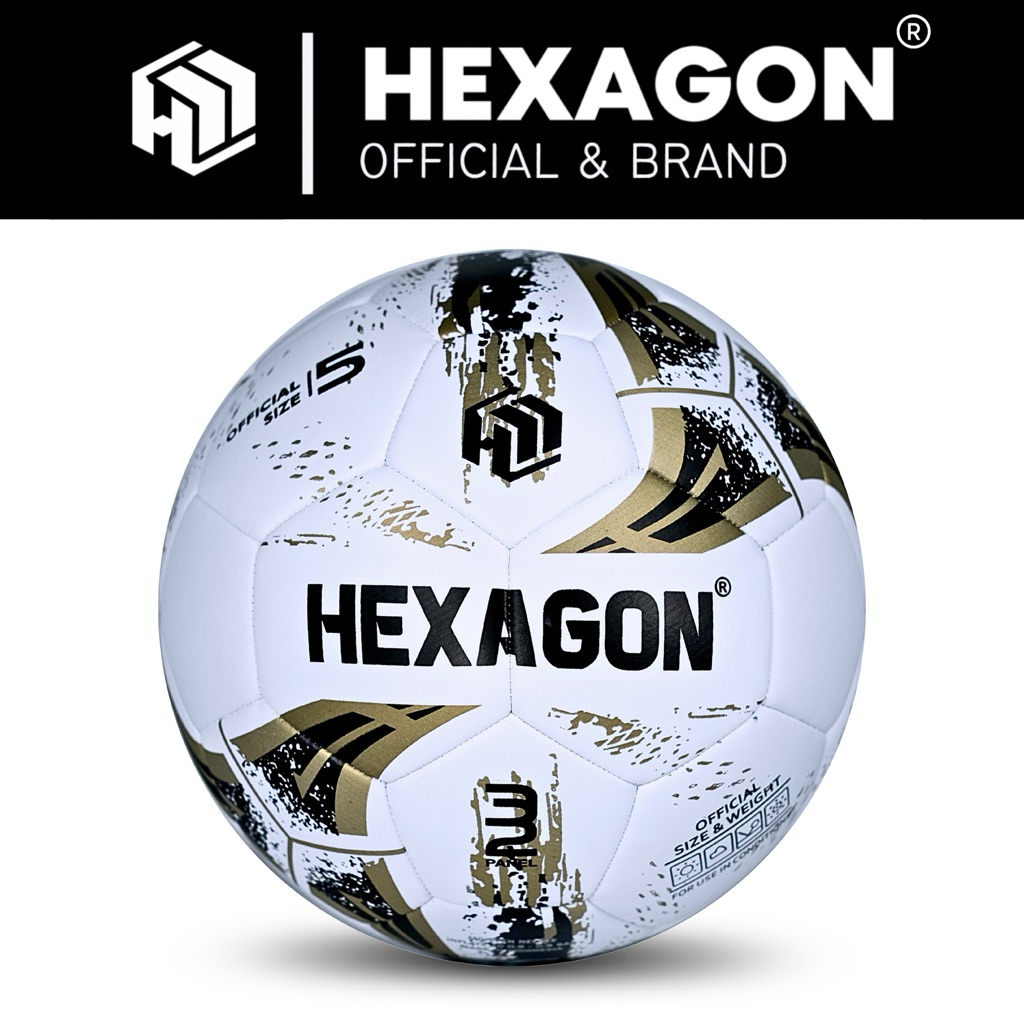 BOLA SEPAK / BOLA KAKI SIZE 5 ORIGINAL HEXAGON VIGOR (EMPUK) KUALITAS PREMIUM STANDAR FIFA GRATIS PE