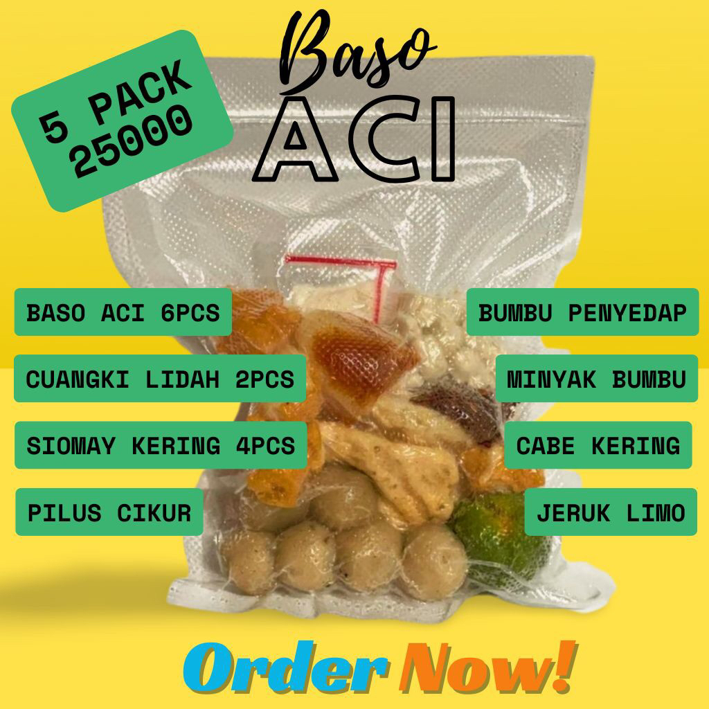

Baso Aci paket lima ribu
