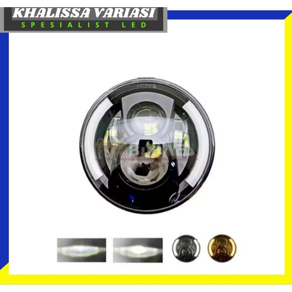 Daymaker 7 Inchi 6 Mata Led Superbright Headlight Lampu Depan