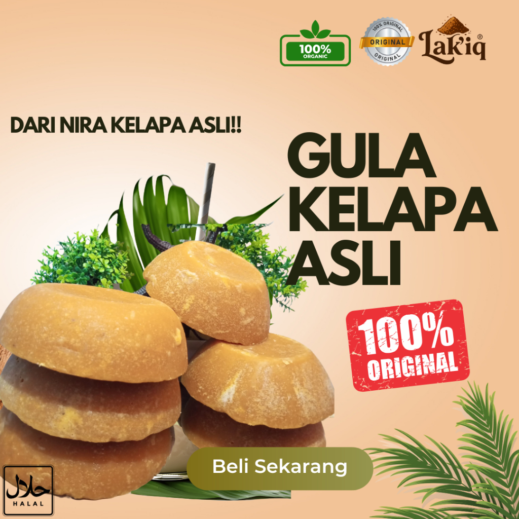 

Gula Kelapa 100% Asli Original - Gula kelapa Nira Terlaris 1 KG Gula kelapa bersih dan lembut
