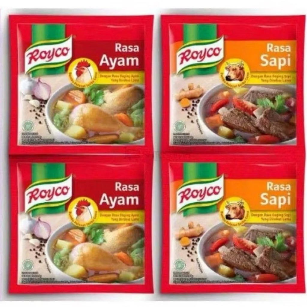 

[ 10 SACHET ] Royco Bumbu Penyedap Rasa Ayam dan Sapi Kaldu Bubuk Royko