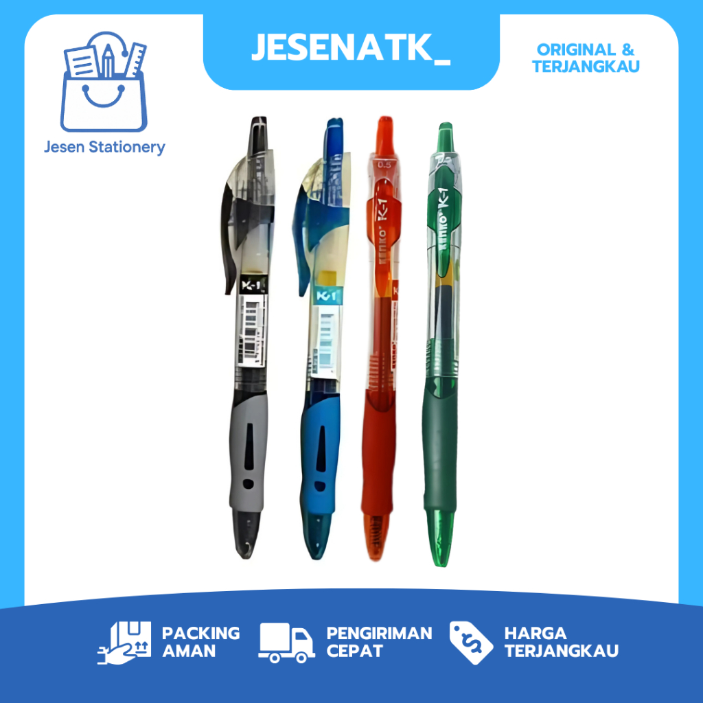 

Pen Gel Kenko K1 / Pulpen Cair K-1 Tinta Hitam Biru Merah Sekolah & Kantor – Anti Macet Tinta Enak