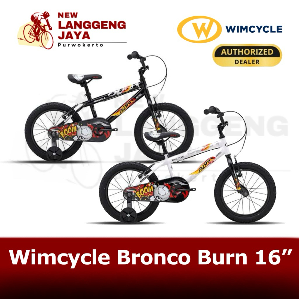 Wimcycle Sepeda BMX Anak Bronco Burn 16”