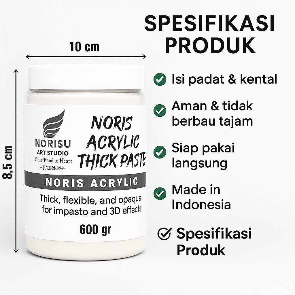 

Noris Acrylic Thick Paste / Cat Pasta Tekstur Lukis 3D Akrilik Modeling Texture For Impasto Layering