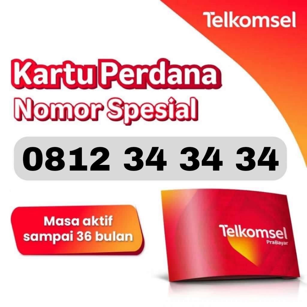 Nomor Cantik 10 digit Simpati 0812 343434