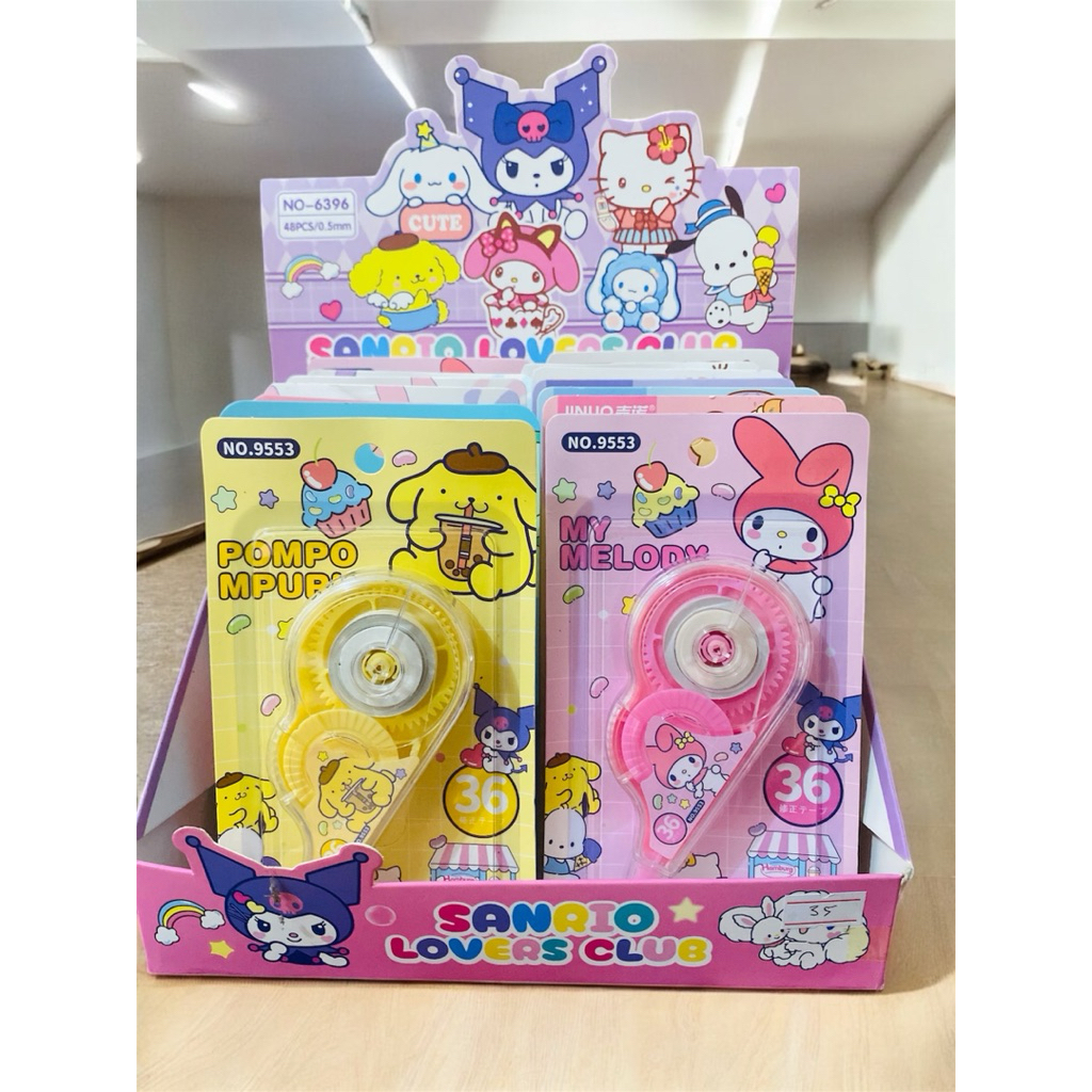 

(LUSIN) etalase CORRECTION TAPE TIPEX KERTAS CORETAPE