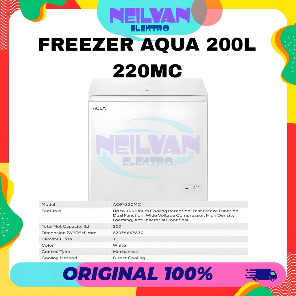 Box freezer 200l aqua aqf 220 chest freezee aqua 200liter