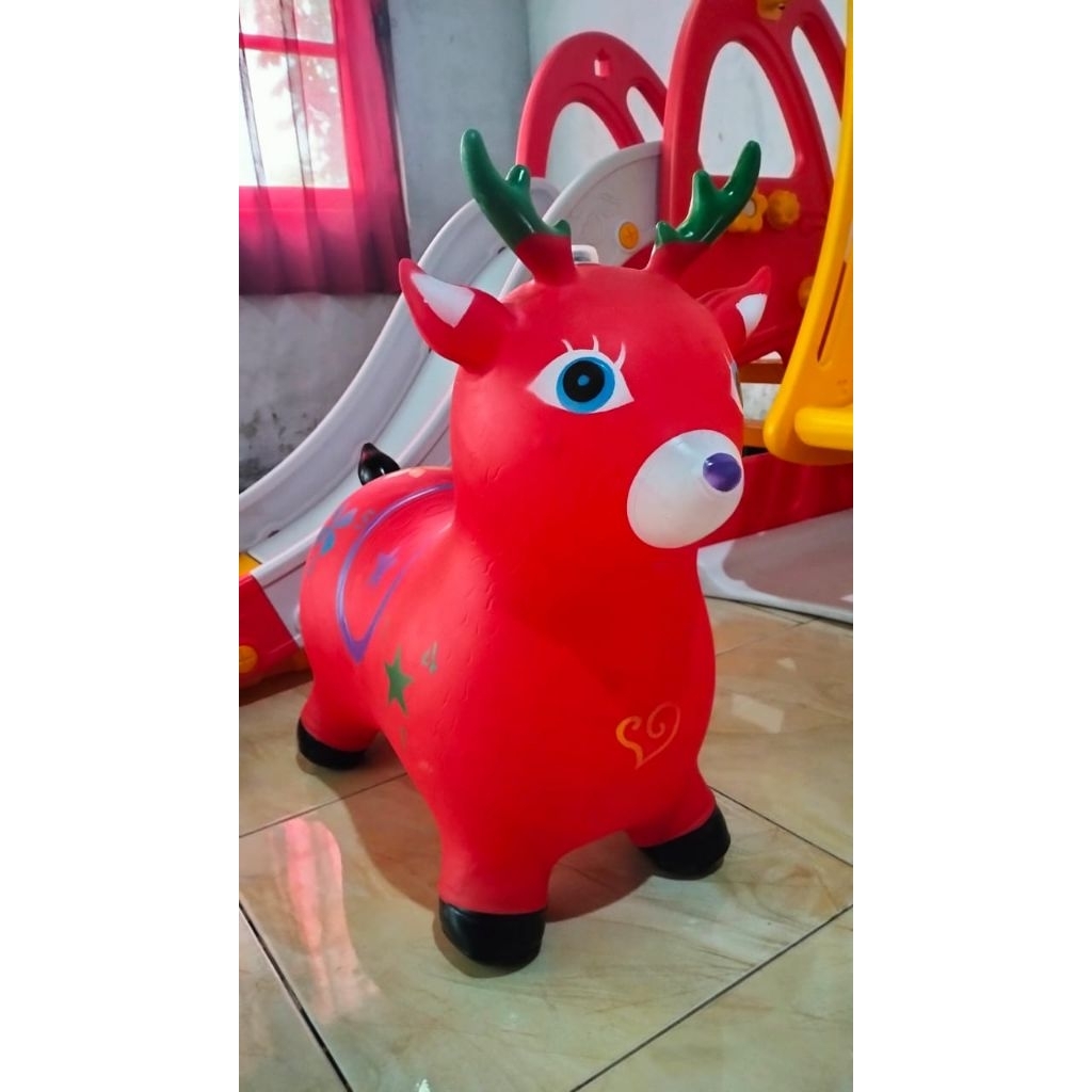 preloved mainan rusa karet sapi anak balita