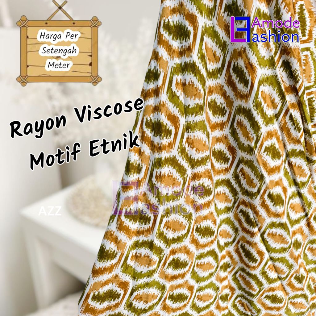 Kain Rayon Viscose Motif Etnik