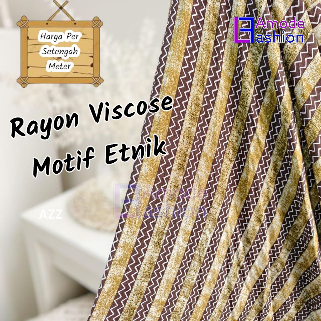 Kain Rayon Viscose Motif Etnik