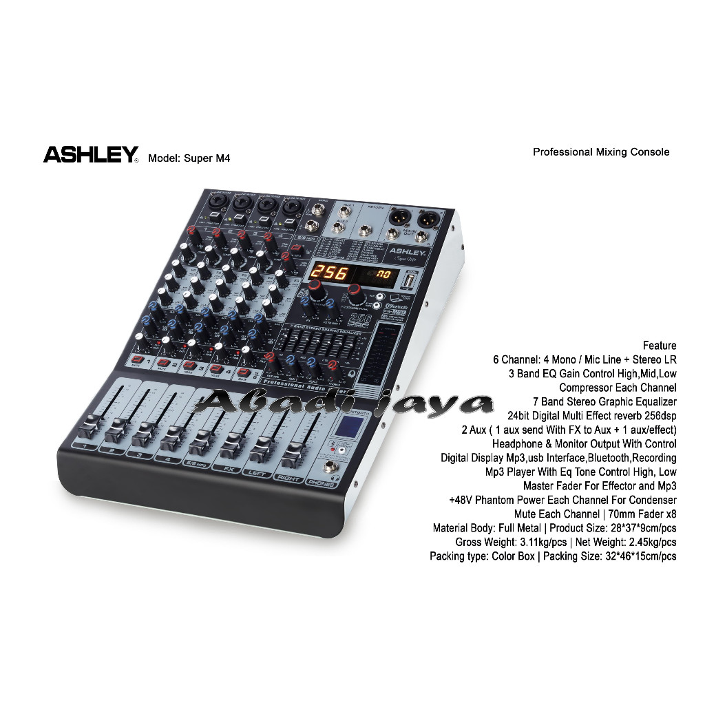 mixer ashley super m4 compressor 4 channel original