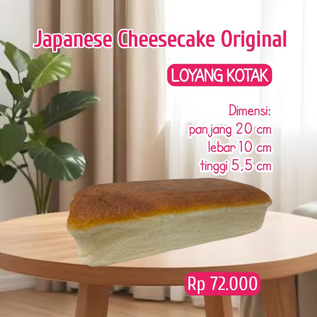 

Japanese cheesecake original loyang kotak