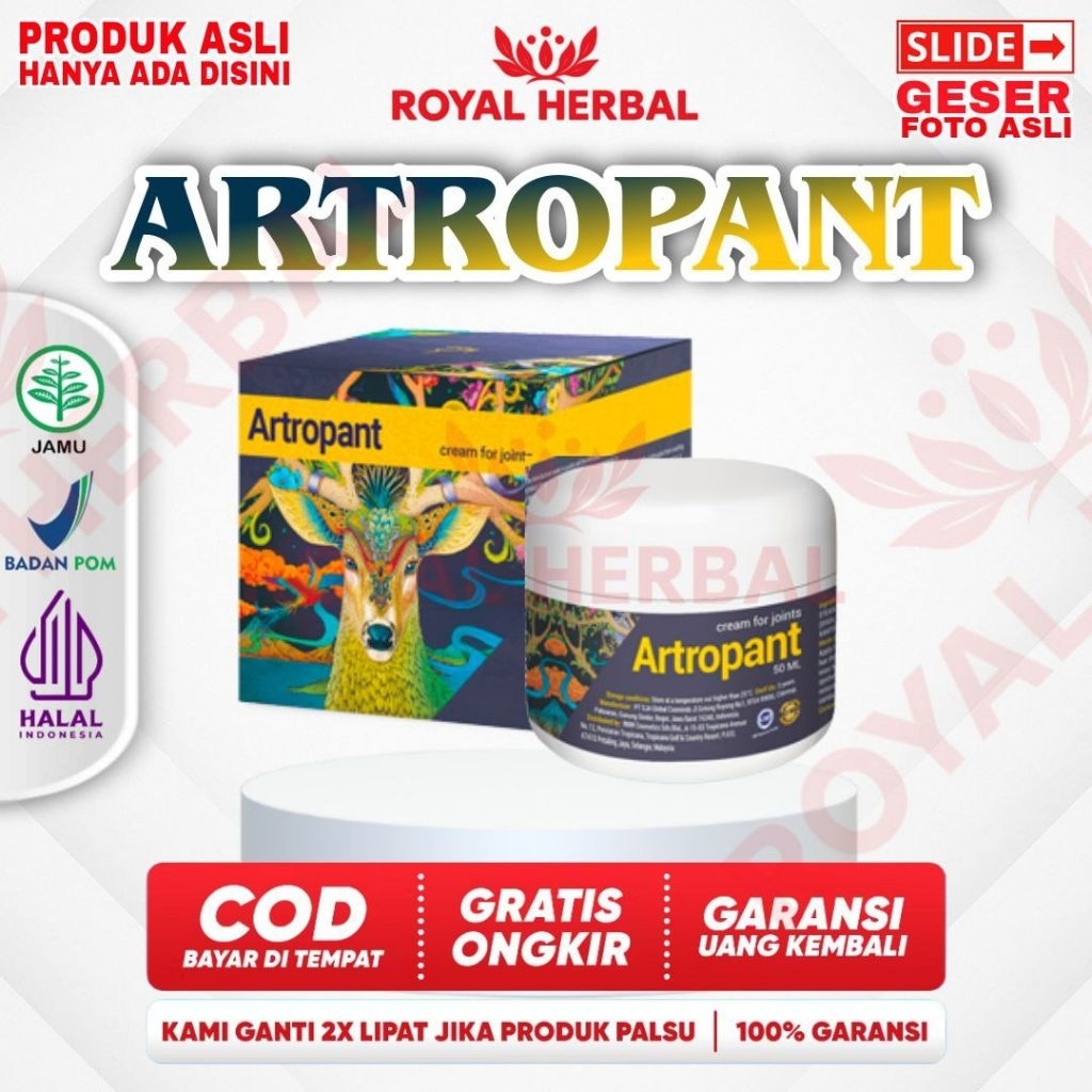 ARTROPANT Original Cream Pereda Nyeri Sendi Otot Urat Kaku Terampuh BPOM