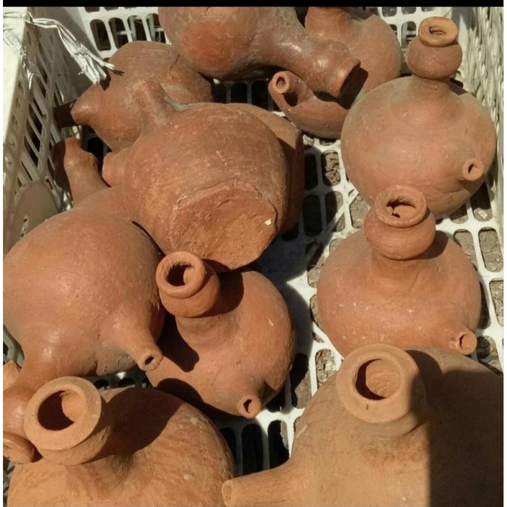 Kendi Kecil/Kendi Tanah Liat Kecil/Kendi Tradisional/Jug Pitcher/Kendi Teko Kecil Gerabah