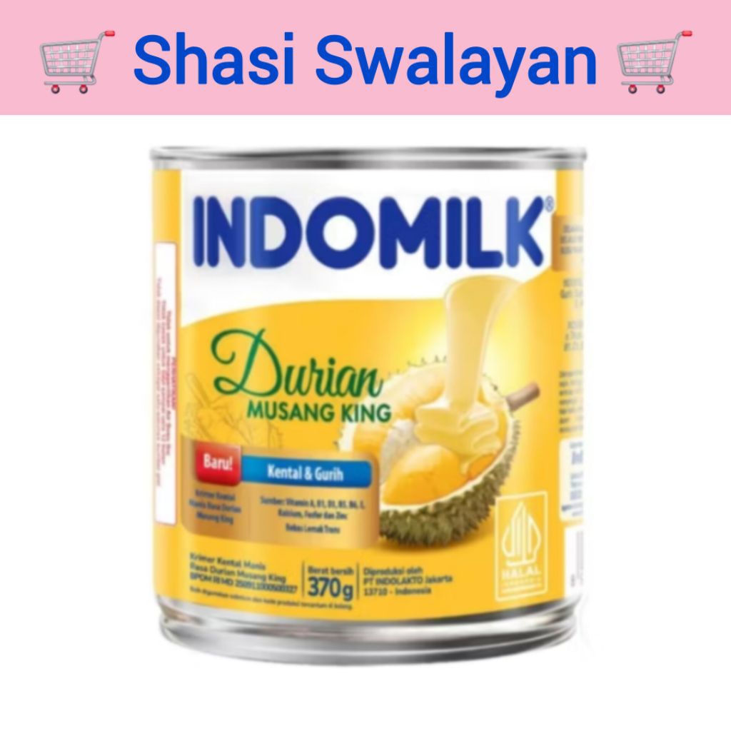 

INDOMILK Kental Manis 370gr - Durian Musang King/ Putih/ Coklat