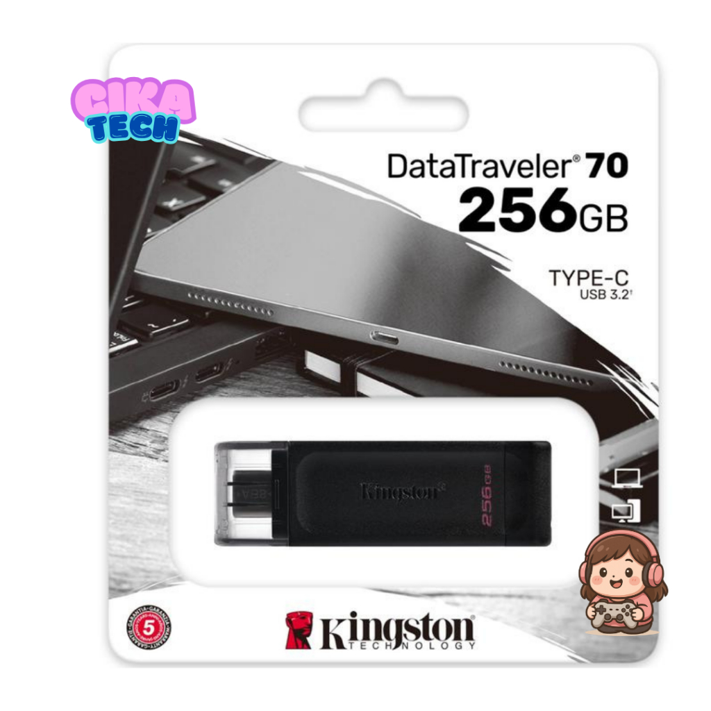 FLASHDISK KINGSTON 256GB USB TYPE C DATATRAVELLER 70 DT70 / USB KINGSTON ORIGINAL