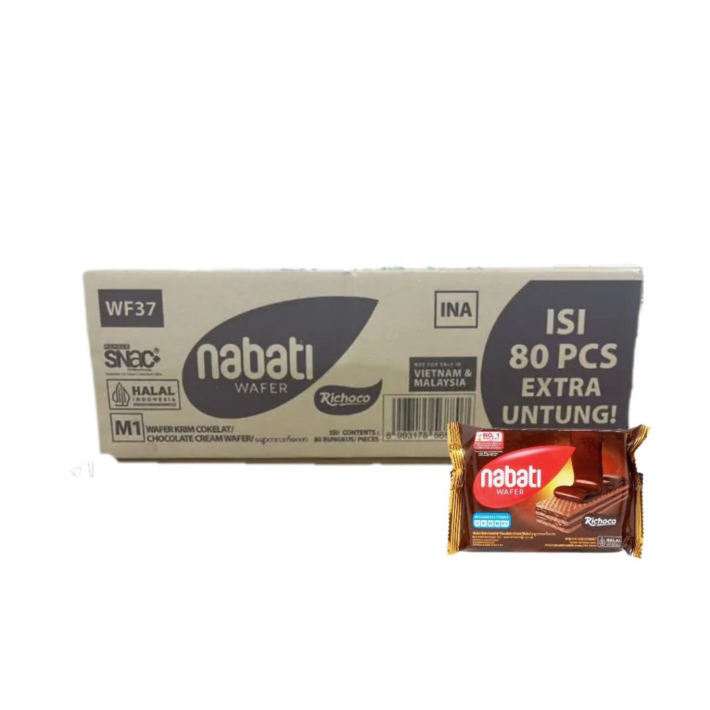 

Nabati Wafer Krim Cokelat - Richoco (1 dus/80 bks)