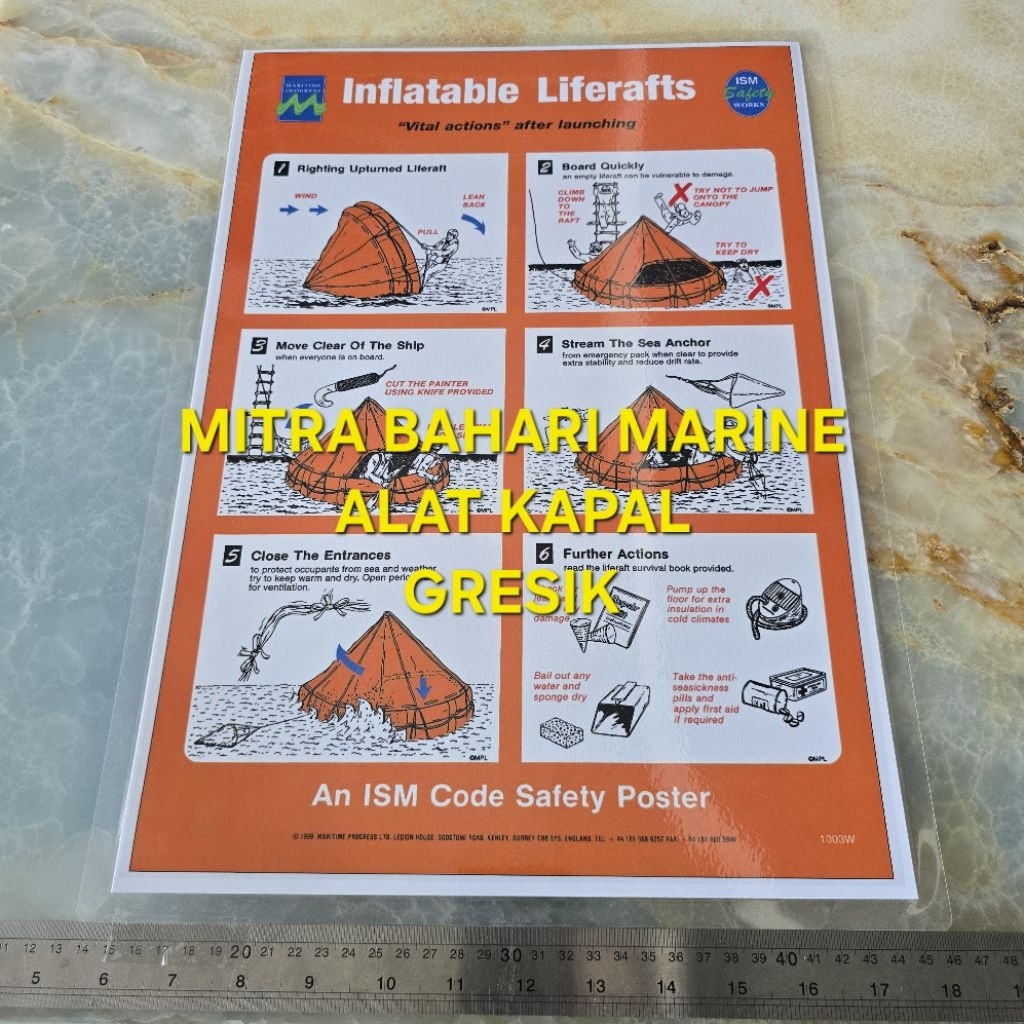 

Poster IMO Symbol IMPA 331503 Inflantable Liferaft Ukuran 480x330mm / A3+