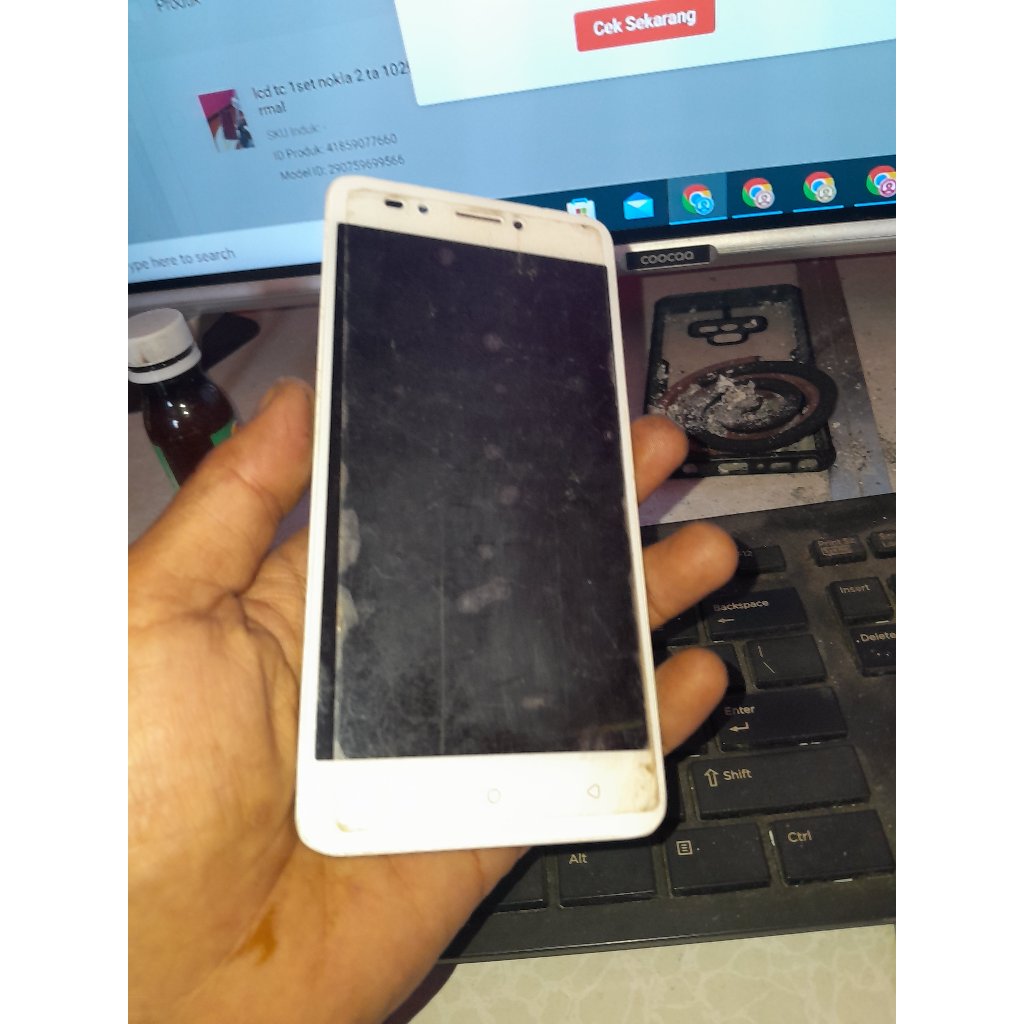 lcd tc 1set lava iris a3 mini ori cabutan normal