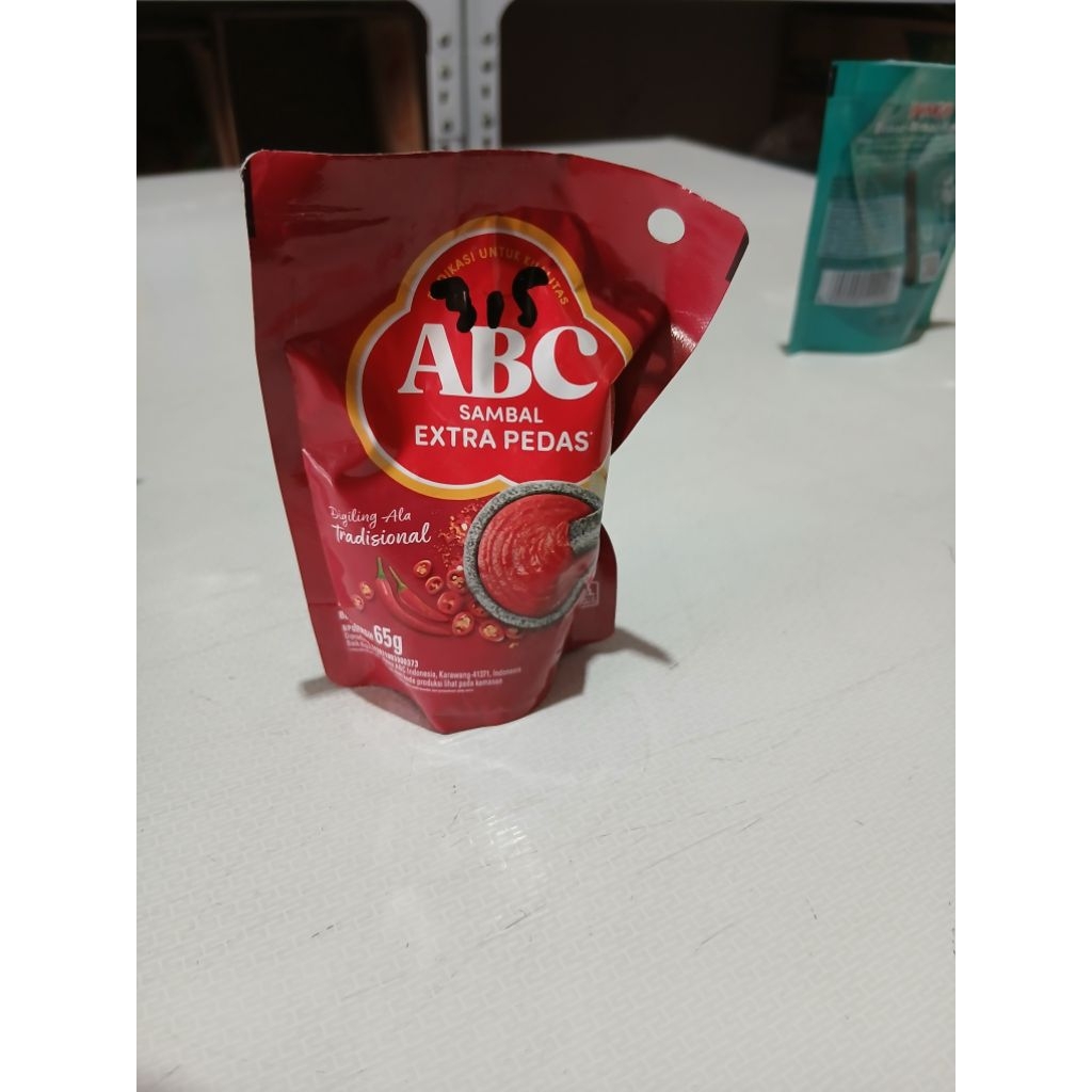 

Saus Sambal Extra Pedas ABC 65g – Pedas Nendang! Pouch Praktis untuk Cocolan & Masakan