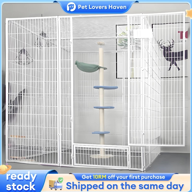 Kandang Kucing besar Rumah Kucing jumbo kangdang Kucing aluminium kandang kucing besar 100cm outdoor
