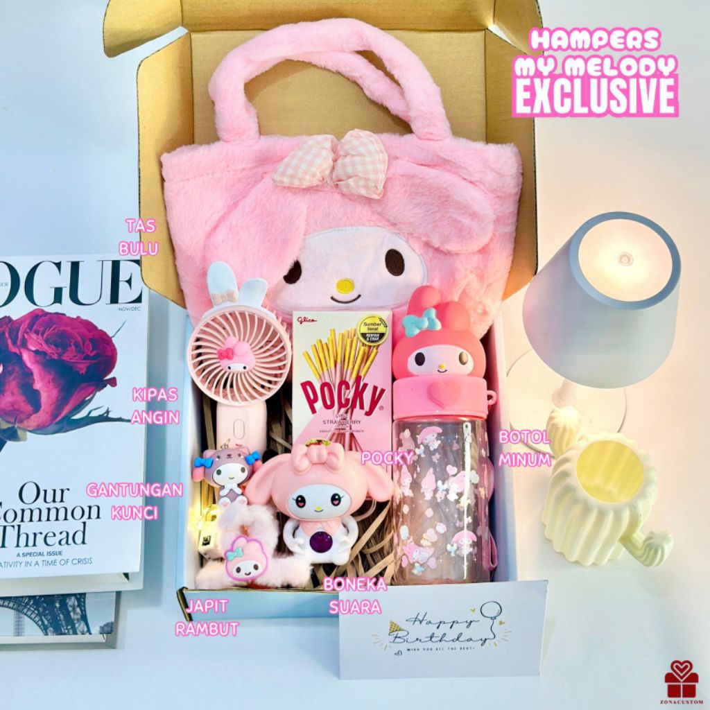 

Donesubego - Hampers Kado My Melody Karakter Lucu Gift Box Cewek Ulang Tahun Pacar Sahabat