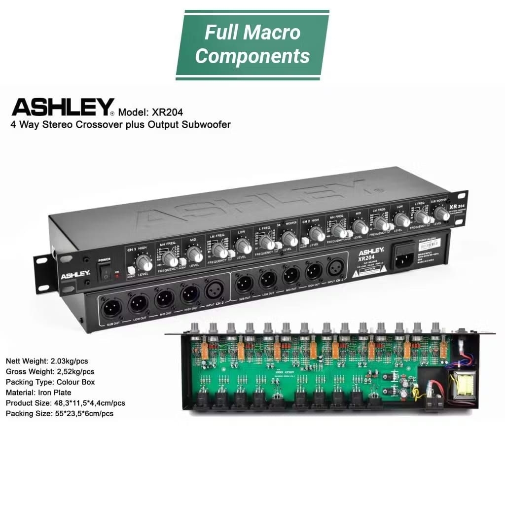 crossover 4 way subwoofer Ashley XRR204/Ashley XR204 original