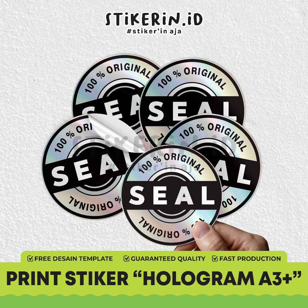 CETAK STIKER Hologram A3+ / cutting Diecut Kisscut Laminasi Label Promosi / STIKER HOLOGRAM