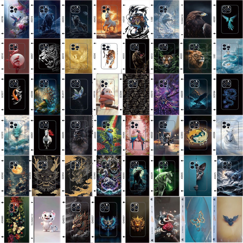 Grosir Bahan Hydrogel Back Skin untuk Belakang HP Motif - Animal