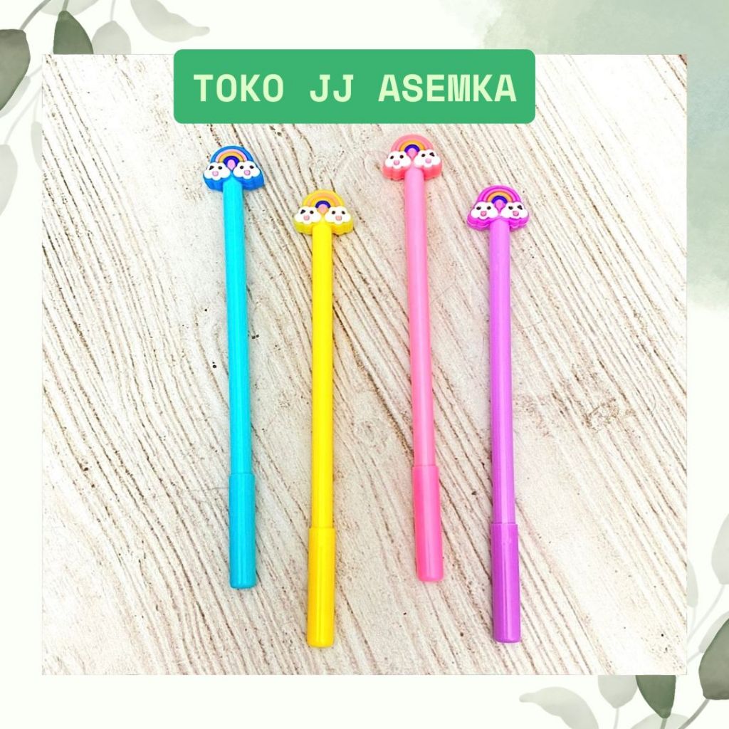 

PULPEN GEL AWAN PELANGI LUCU UNIK KARAKTER ALAT TULIS SEKOLAH MURAH COD