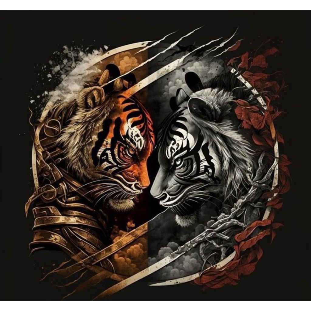 

stiker 3D harimau keren, stiker print sudah cutting, size 15 x 18 cm, anti air