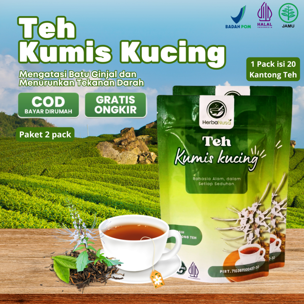 

TEH KUMIS KUCING - Herbal Teh Ampuh Atasi Batu Ginjal dan Permasalahan Infeksi Saluran Kemih HALAL