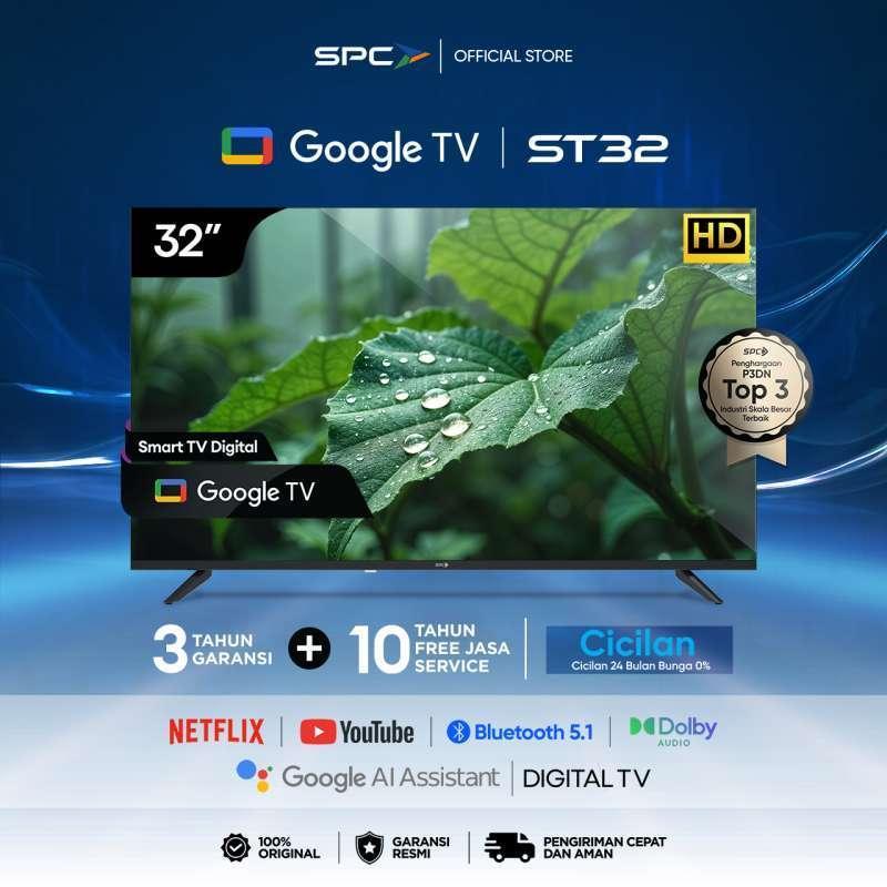 SPC Google TV - ST32 - HD | Low Watt 56W | Dolby Audio | Google Assistant | Digital TV | Frameless |