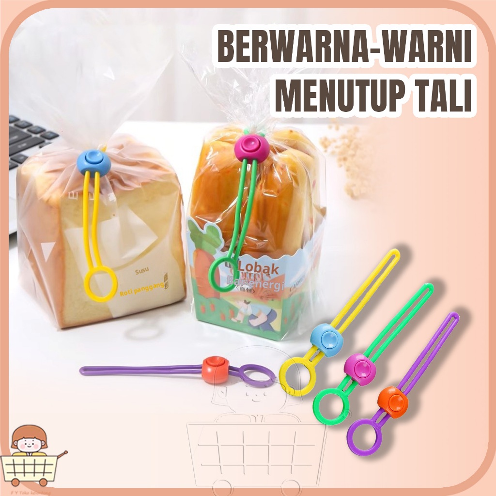 Klip Tali Penyegel Makanan Tali Pengikat Sealer Kantong Plastik Makanan Warna Warni