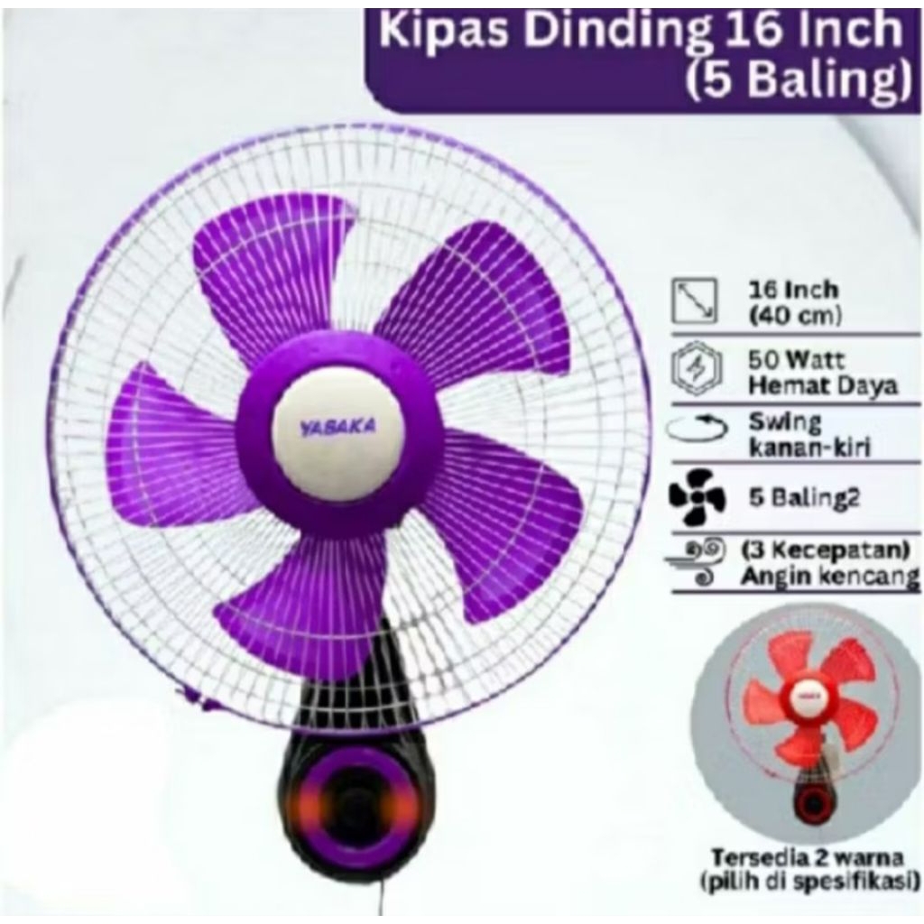 kipas dinding yasaka 16inch /kipas yasaka wall fan 16inch